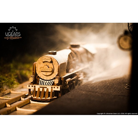 Деревянная модель локомотива Ugears - рис 3.