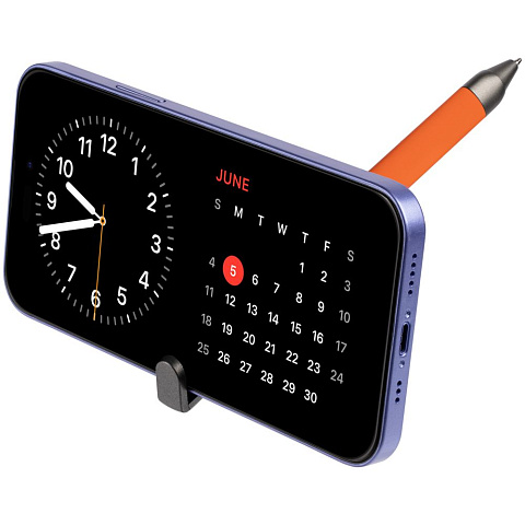 Ручка шариковая Standic с подставкой для телефона, оранжевая - рис 8.