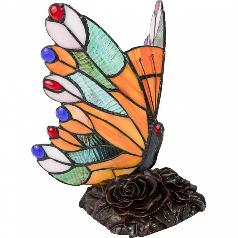 Винтажная настольная лампа "Ажурная бабочка"