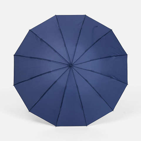 Зонт складной Skymate с УФ-защитой и ручкой-карабином, темно-синий - рис 3.