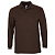 Рубашка поло мужская с длинным рукавом Winter II 210 шоколадно-коричневая - миниатюра