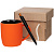 Набор Color Block: кружка и ручка, оранжевый с черным - миниатюра - рис 2.