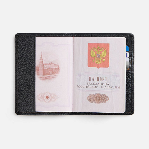 Обложка для паспорта Unison, черная - рис 7.