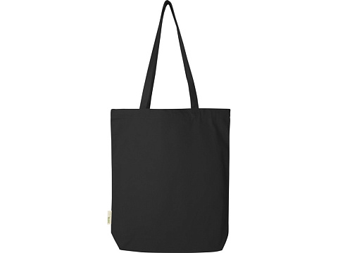 Orissa эко-сумка из органического материала GOTS, плотностью 270 г/м² - сплошной черный - рис 3.