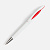 Ручка шариковая Nave, белая с красным - миниатюра - рис 2.