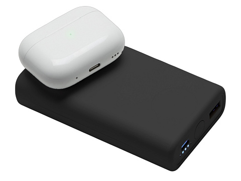 Внешний беспроводной аккумулятор 2-в-1 с функцией зарядки Apple Watch, QC/PD AtomIQ, 10000 мАч, черный - рис 8.