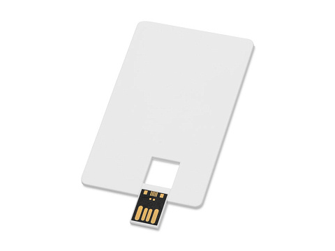 Флеш-карта USB 2.0 16 Gb в виде пластиковой карты Card, белый - рис 2.