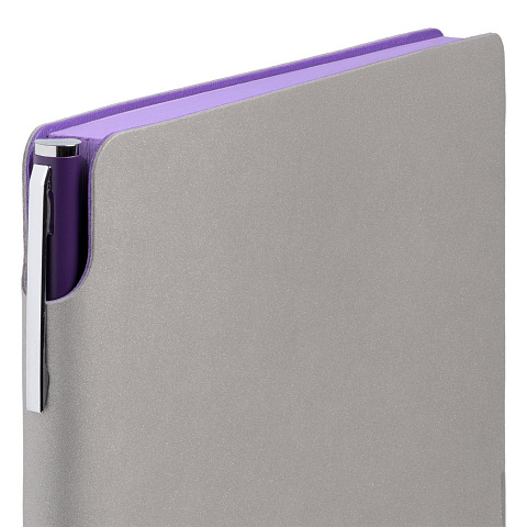 Ежедневник Flexpen, недатированный, серебристо-фиолетовый - рис 4.