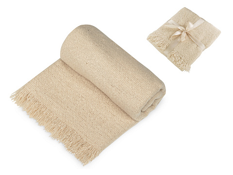 Подарочный набор с пледом, увлажнителем и попкорном, бежевый - рис 10.