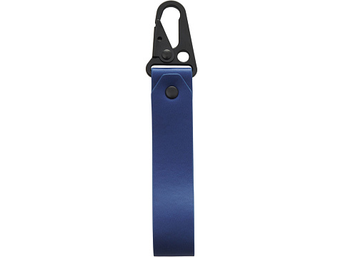 Брелок-ремувка из эко-кожи с карабином Domino, темно-синий - рис 2.