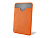 Чехол-картхолдер Favor на клеевой основе на телефон для пластиковых карт и и карт доступа, оранжевый - миниатюра