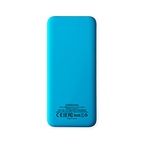 Внешний аккумулятор Kris soft touch, 10000mAh (Голубой) - рис 3.
