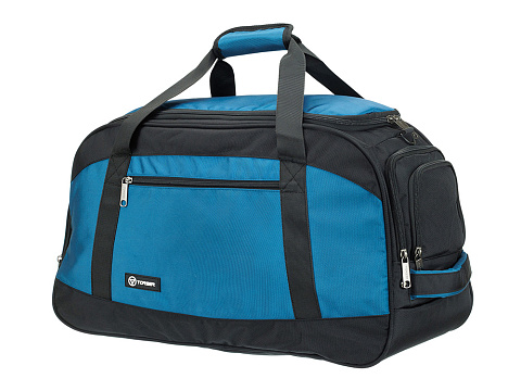 Сумка спортивная TORBER, синий/черный, полиэстер, 52 х 25 х 30 см - рис 3.