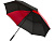 Джефф 30-дюймовый ветрозащитный зонт-трость, красный/черный - миниатюра