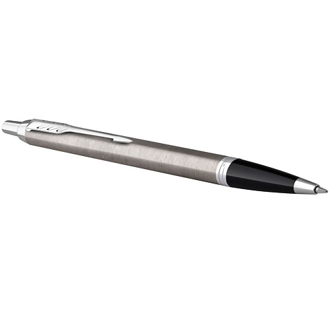 Ручка шариковая Parker IM Essential Stainless Steel CT, серебристая с черным - рис 5.