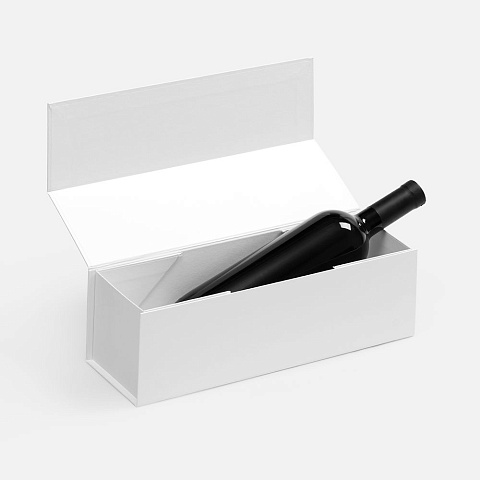 Коробка складная под бутылку Color Jacket Fold, белая - рис 4.