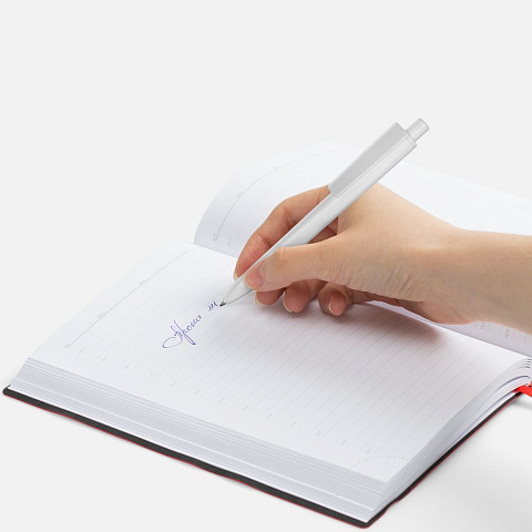 Ручка шариковая Ridge в футляре, белая - рис 5.