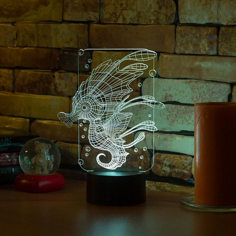 3D светильник Морской конёк - рис 7.