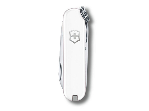 Нож-брелок VICTORINOX Classic SD Colors "Falling Snow", 58 мм, 7 функций, белый - рис 2.