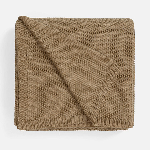 Плед Longview, коричнево-бежевый меланж - рис 3.