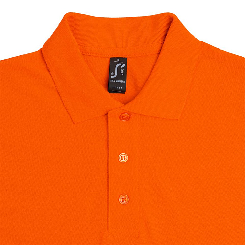 Рубашка поло мужская Summer 170, оранжевая - рис 4.
