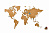 Деревянная карта мира размер S (коричневая) - миниатюра