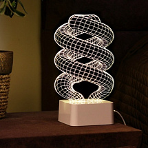 3D Лампа с сенсорной панелью "Спираль"