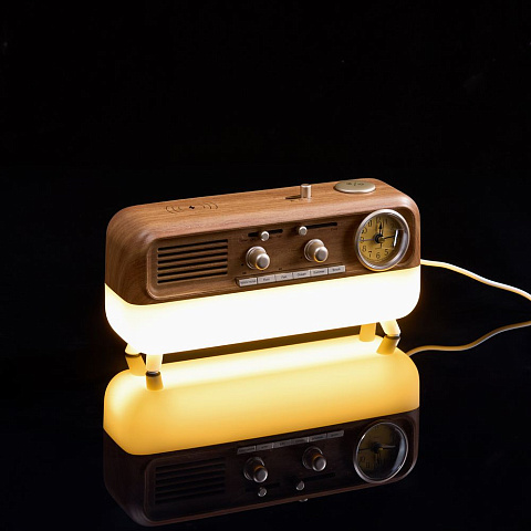 Bluetooth-колонка с беспроводной зарядкой, часами и подсветкой Multiverse, ver.2 - рис 9.