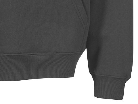 Толстовка с капюшоном оверсайз Berlin унисекс, темно-серый - рис 12.