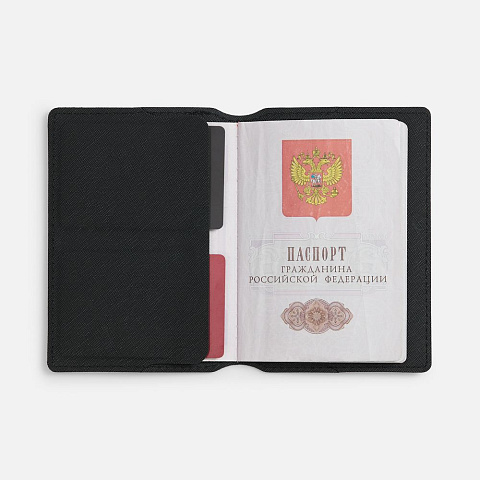 Обложка для паспорта Detalli, черная - рис 6.