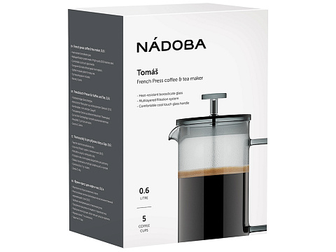 Френч-пресс 0,6 л, NADOBA, серия TOMAŠ - рис 2.