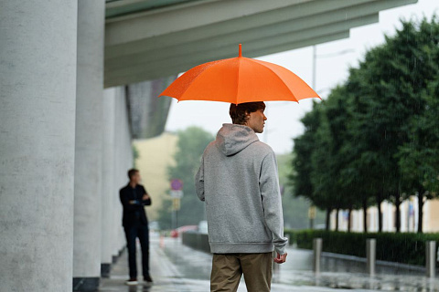 Зонт-трость Promo, оранжевый - рис 5.