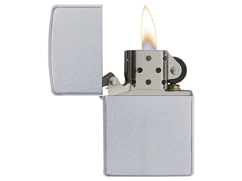 Зажигалка ZIPPO Classic с покрытием Satin Chrome™, латунь/сталь, серебристая, матовая, 38x13x57 мм - рис 4.