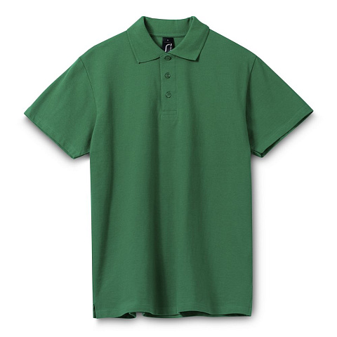 Рубашка поло мужская Spring 210, темно-зеленая - рис 2.