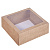 Коробка с прозрачным окошком квадратная (15 см) - миниатюра