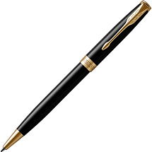 Ручка шариковая Parker Sonnet Core Black Lacquer GT, черный/золотистый