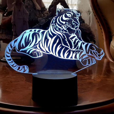 3D светильник Тигр - рис 2.