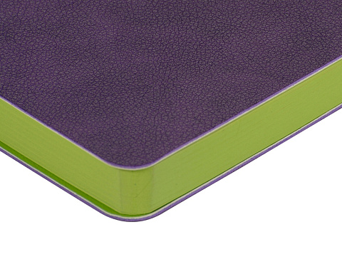 Ежедневник А5 датированный Boston 2026, фиолетовый с салатовым обрезом - рис 4.