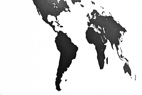 Деревянная карта мира размер S (черная) - рис 5.
