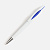 Ручка шариковая Nave, белая с синим - миниатюра