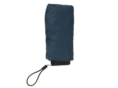 Зонт складной женский TORBER, механика, 5 сложений, синий, каркас алюминий, эпонж, пластиковая ручка, диаметр 91 см - рис 8.