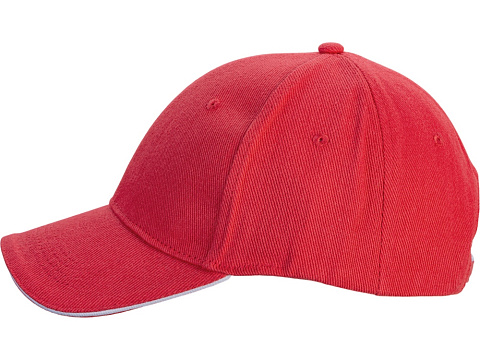 Бейсболка Cancun, красный/белый - рис 3.