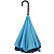 Зонт наоборот Style, трость, сине-голубой - миниатюра - рис 2.