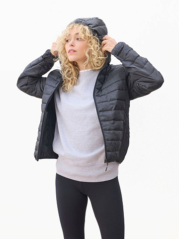 Куртка с капюшоном женская Stream Women, черная - рис 7.