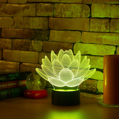 3D светильник Цветок лотоса - рис 4.