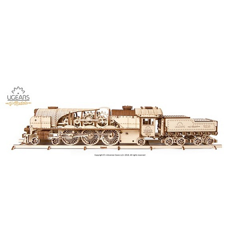 Деревянная модель локомотива Ugears - рис 5.