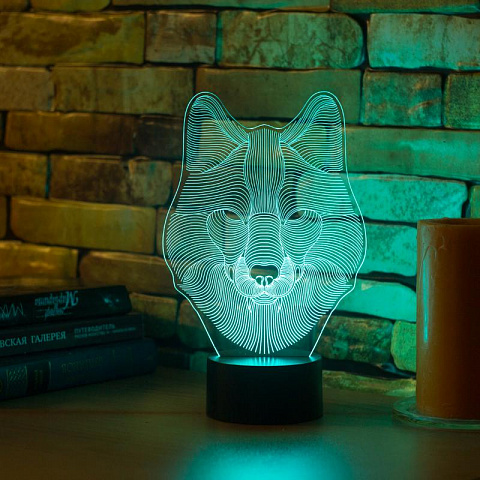3D светильник Волк - рис 6.
