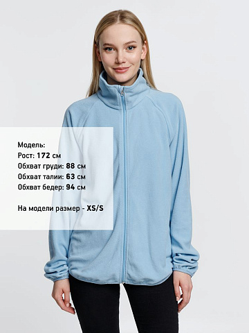 Куртка флисовая унисекс Fliska, голубая - рис 7.