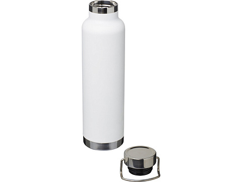 Бутылка для воды с вакуумной изоляцией Thor объемом 650 мл из переработанной нержавеющей стали, сертифицированной по стандарту RCS - Белый - рис 4.