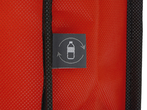 Сумка-холодильник Reviver на липучке из нетканого переработанного материала, красный - рис 10.